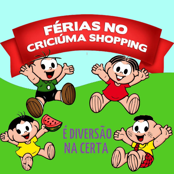 Uma turma muito divertida nas férias do Criciúma Shopping