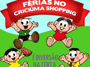 Uma turma muito divertida nas férias do Criciúma Shopping