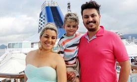 Em cruzeiro, família desfruta de prêmio da promoção do Dia dos Namorados