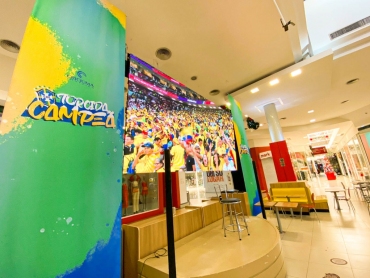 Copa do Mundo: mega telão transmitirá jogos no Criciúma Shopping