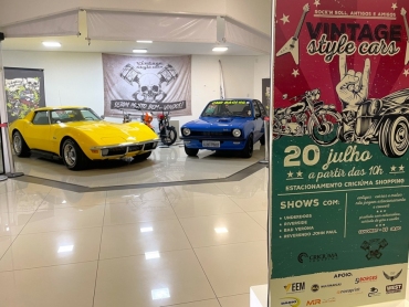 Automóveis antigos e rock n’roll: Criciúma Shopping recebe Vintage Style Cars